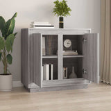 Vidaxl dressoir 80x34x75 cm bewerkt hout grijs sonoma eikenkleurig