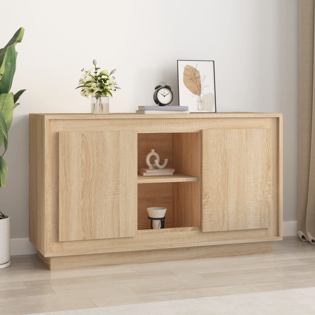 Vidaxl dressoir 102x35x60 cm bewerkt hout sonoma eikenkleurig