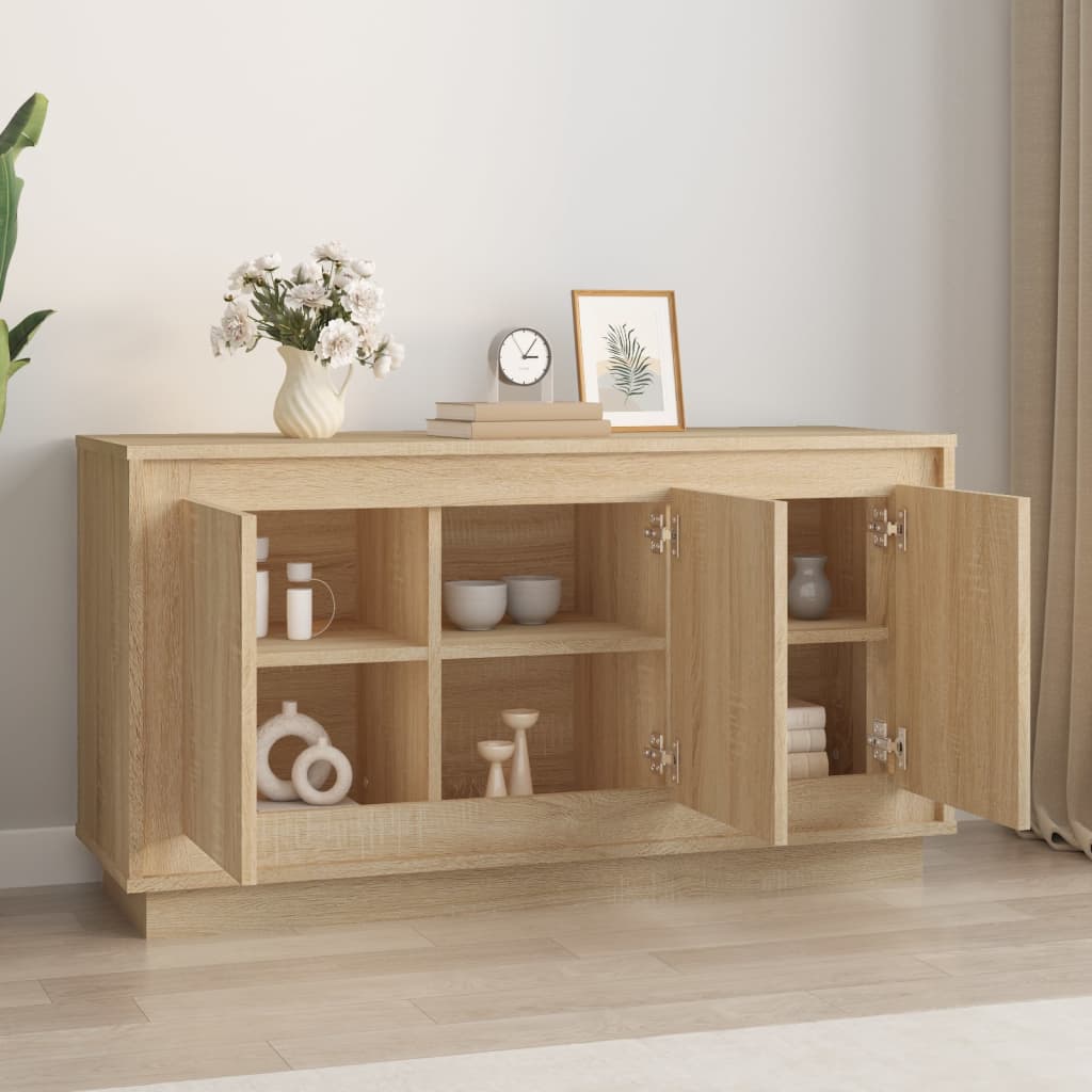 Vidaxl dressoir 102x35x55 cm bewerkt hout sonoma eikenkleurig