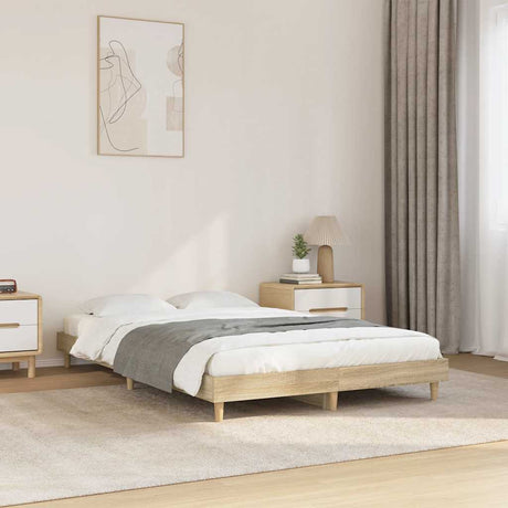 Vidaxl bedframe zonder matras hout sonoma eikenkleurig 120x200 cm