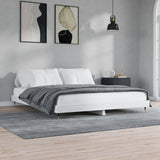 Vidaxl bedframe massief hout wit 200x200 cm