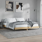 Vidaxl bedframe zonder matras hout sonoma eikenkleurig 120x200 cm