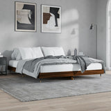 Vidaxl bedframe zonder matras bewerkt hout bruin eikenkleur 120x200 cm