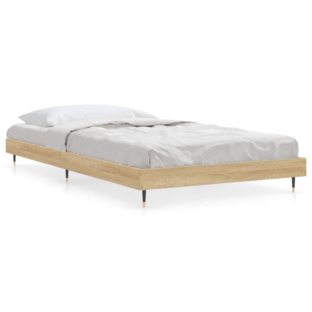 Vidaxl bedframe zonder matras hout sonoma eikenkleurig 100x200 cm