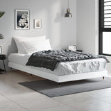 Vidaxl bedframe bewerkt hout hoogglans wit 90x190 cm