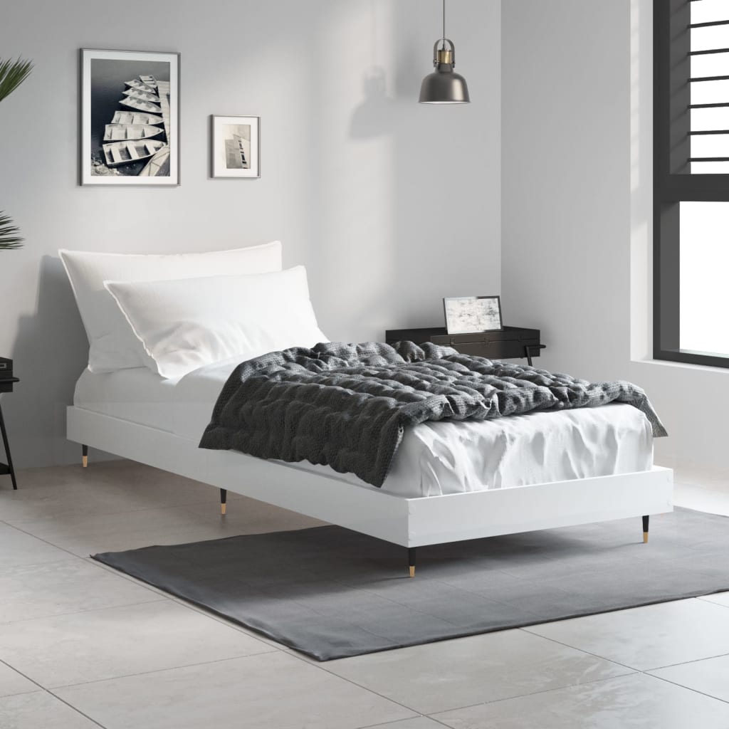 Vidaxl bedframe bewerkt hout wit 75x190 cm
