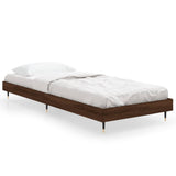 Vidaxl bedframe zonder matras bewerkt hout bruin eikenkleur 75x190 cm