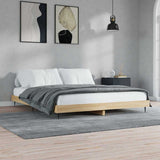 Vidaxl bedframe zonder matras 200x200cm spaanplaat sonoma eikenkleurig