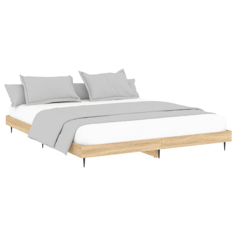 Vidaxl bedframe zonder matras hout sonoma eikenkleurig 180x200 cm