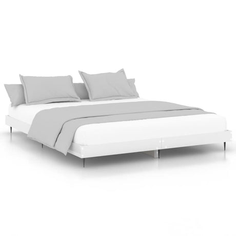 Vidaxl bedframe bewerkt hout hoogglans wit 160x200 cm