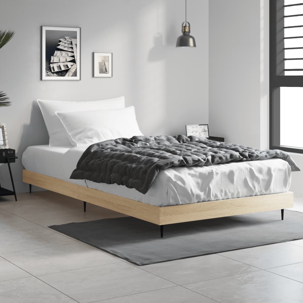 Vidaxl bedframe zonder matras hout sonoma eikenkleurig 100x200 cm