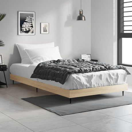 Vidaxl bedframe zonder matras hout sonoma eikenkleurig 100x200 cm