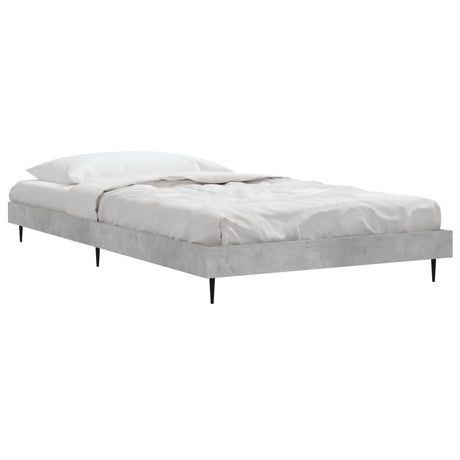 Vidaxl bedframe bewerkt hout betongrijs 90x200 cm
