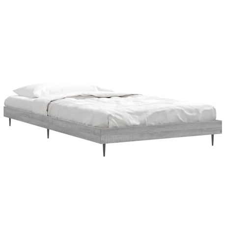 Vidaxl bedframe bewerkt hout grijs sonoma eikenkleurig 90x200 cm