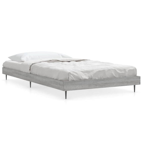 Vidaxl bedframe bewerkt hout grijs sonoma eikenkleurig 90x190 cm