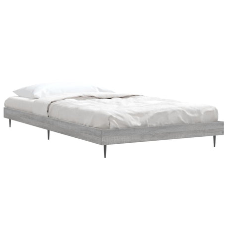 Vidaxl bedframe bewerkt hout grijs sonoma eikenkleurig 90x190 cm
