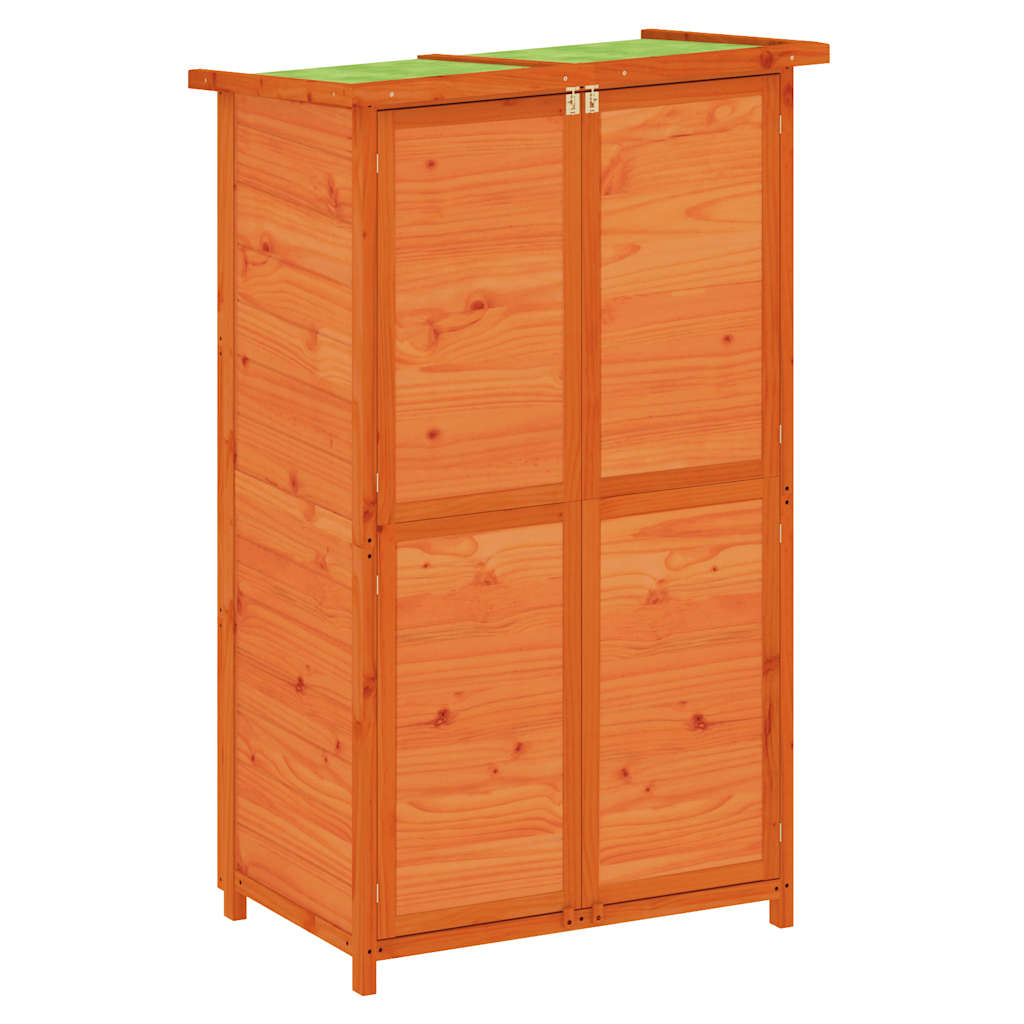 Vidaxx Gartenhaus 83x57x140 cm massives Kiefernholz braun