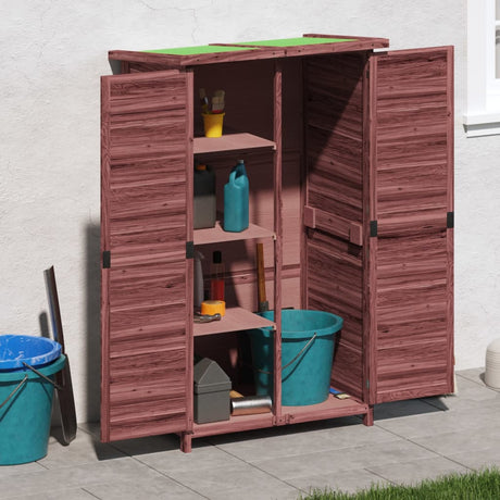 Vidaxx Gartenhaus 83x57x140 cm massives Kiefernholz mokkafarben