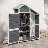 VidaXL Gartenhaus 120 x 53,5 x 170 cm, massives Kiefernholz, Grau