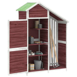 VidaXL Gartenhaus 120 x 53,5 x 170 cm, massives Kiefernholz, Farbe Mokka