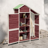 VidaXL Gartenhaus 120 x 53,5 x 170 cm, massives Kiefernholz, Farbe Mokka