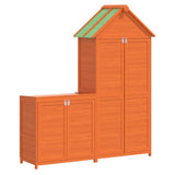 VidaXL 2-teiliges Gartenhaus-Set aus massivem Kiefernholz braun