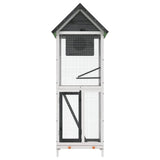 Vidaxx Voliere 60x58,5x160 cm massives Kiefernholz grau