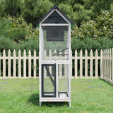 Vidaxx Voliere 60x58,5x160 cm massives Kiefernholz grau