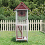 Vidaxx Voliere 60x58,5x160 cm massives Kiefernholz mokkafarben