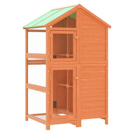 Vidaxx Voliere 97x81x152 cm massives Kiefernholz braun