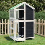Vidaxx Voliere 97x81x152 cm massives Kiefernholz grau