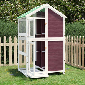 Vidaxx Voliere 97x81x152 cm massives Kiefernholz mokkafarben