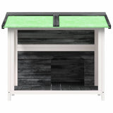 VidaXL Hundehütte 96x87x80,5 cm massives Kiefernholz grau