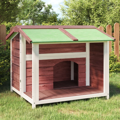 VidaXL Hundehütte 96 x 87 x 80,5 cm, massives Kiefernholz, Farbe Mokka