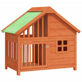 Vidaxxl Hundehütte 96x60,5x87 cm massives Kiefernholz braun
