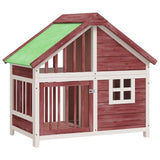 Vidaxxl Hundehütte 96x60,5x87 cm massives Kiefernholz mokkafarben