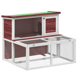 Vidaxx Kaninchenstall 102x90x84,5 cm massives Kiefernholz mokkafarben