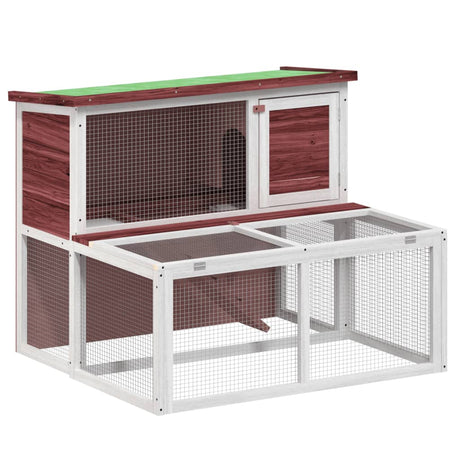 Vidaxx Kaninchenstall 102x90x84,5 cm massives Kiefernholz mokkafarben
