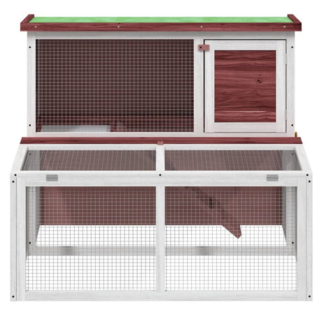 Vidaxx Kaninchenstall 102x90x84,5 cm massives Kiefernholz mokkafarben