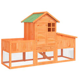Vidaxx Kaninchenstall 170x63x113 cm massives Kiefernholz braun