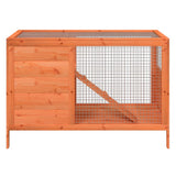 Vidaxxl Kaninchenstall 103x44x69,5 cm massives Kiefernholz braun