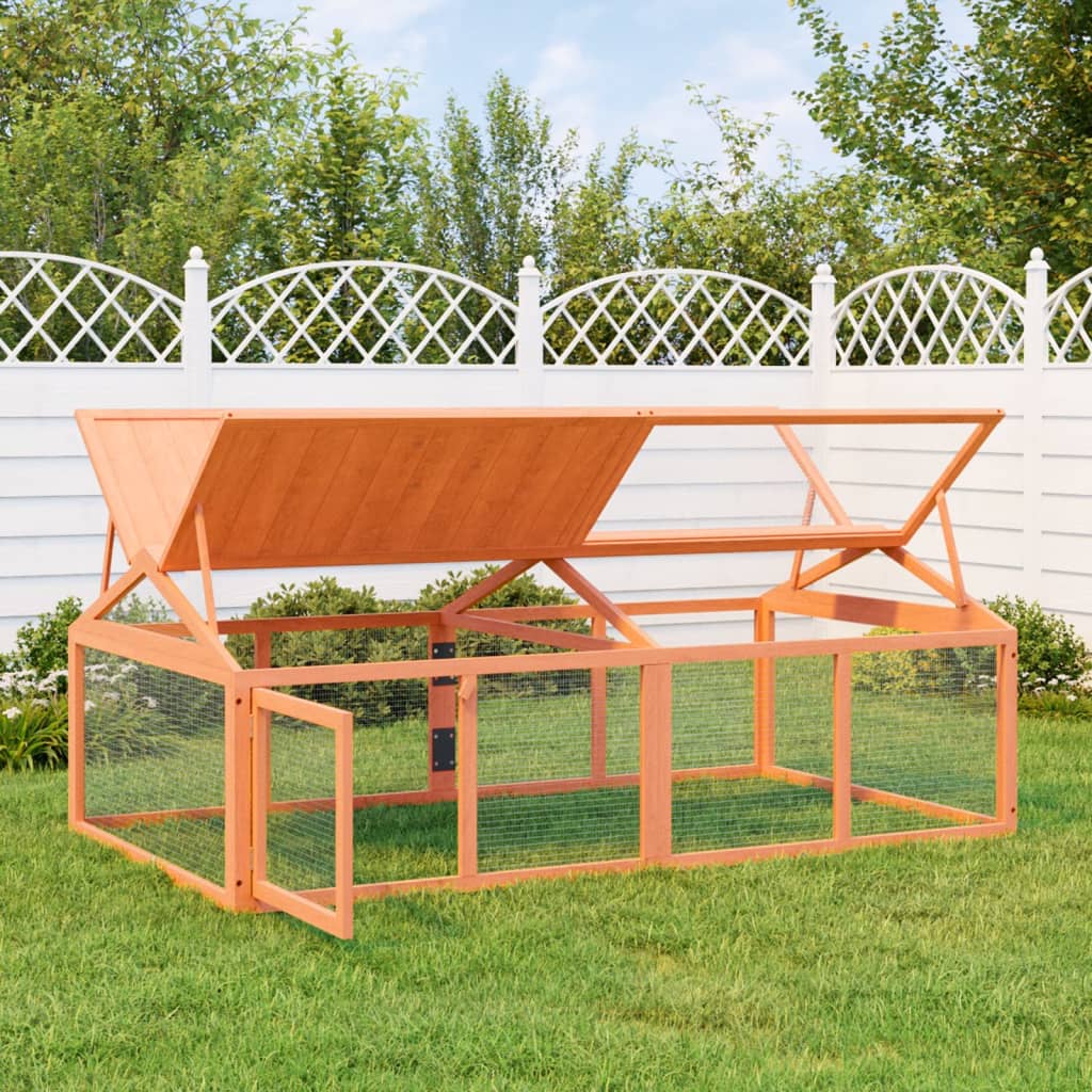 Vidaxx Tiergehege 200x112,5x74 cm massives Kiefernholz braun