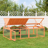 Vidaxx Tiergehege 200x112,5x74 cm massives Kiefernholz braun