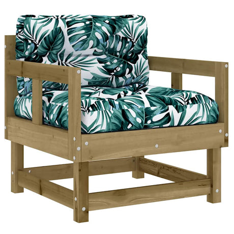 Vidaxl tuinstoelen 2 st met kussens geïmpregneerd grenenhout
