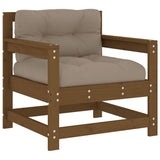 Vidaxl tuinstoelen 2 st met kussens massief grenenhout honingbruin