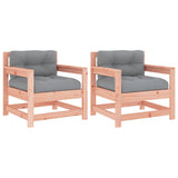Vidaxl tuinstoelen 2 st met kussens massief douglashout