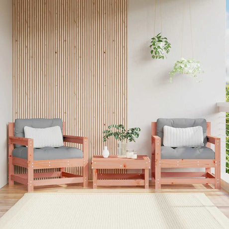 Vidaxl tuinstoelen 2 st met kussens massief douglashout