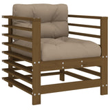 Vidaxl tuinstoelen 2 st met kussens massief grenenhout honingbruin