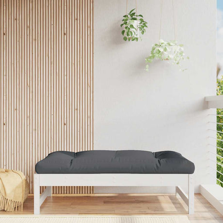 Vidaxl tuinvoetenbank 120x80 cm massief grenenhout wit