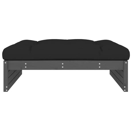 Vidaxl tuinvoetenbank 120x80 cm massief grenenhout grijs